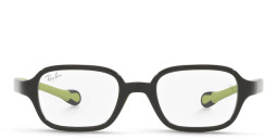 Ray-Ban Optics Kids Rectangle Eyeglasses in Black – Product Photo 1