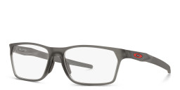 Oakley Hex Jector Wide Rectangle Eyeglasses in Satin Grey Smoke – Product Photo 2