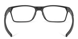 Oakley Wide Rectangle Eyeglasses in Satin Black – Product Photo 4