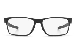 Oakley Wide Rectangle Eyeglasses in Rubber Black – Product Photo 1