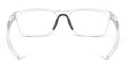 Oakley Wide Rectangle Eyeglasses in Polished Clear – Product Photo 4