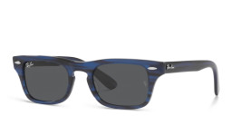 Ray-Ban Junior Kids Rectangle Sunglasses in Striped Blue – Product Photo 2