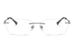 EYE'M Rimless Wide Rectangle Eyeglasses in Grey – Product Photo 3