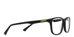 EYE'M Wide Rectangle Eyeglasses in Black – Product Photo 4