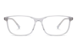 EYE'M Wide Rectangle Eyeglasses in Clear – Product Photo 3