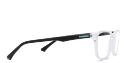 EYE'M Wide Rectangle Eyeglasses in Transparent – Product Photo 4
