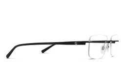 EYE'M Rimless Wide Rectangle Eyeglasses in Black – Product Photo 4