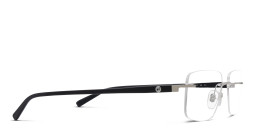 EYE'M Rimless Wide Rectangle Eyeglasses in Grey – Product Photo 4