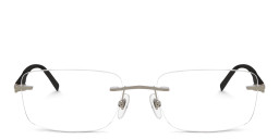 EYE'M Rimless Wide Rectangle Eyeglasses in Gold – Product Photo 3