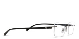 EYE'M Rimless Wide Rectangle Eyeglasses in Gunmetal – Product Photo 4