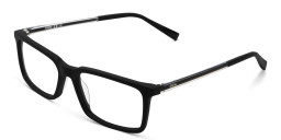 EYE'M Rectangle Eyeglasses in Black – Product Photo 3