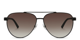EYE'M Aviator Sunglasses in Black/Brown Shaded – Product Photo 3