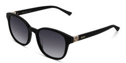 EYE'M Round Sunglasses in Black – Product Photo 3