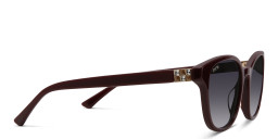 EYE'M Round Sunglasses in Red – Product Photo 4