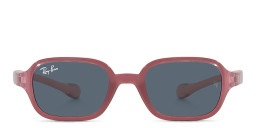 Ray-Ban Junior Kids Rectangle Sunglasses in Fuxia On Pink – Product Photo 1