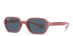 Ray-Ban Junior Kids Rectangle Sunglasses in Fuxia On Pink – Product Photo 2