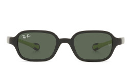 Ray-Ban Junior Kids Rectangle Sunglasses in Black/Green Gradient – Product Photo 3