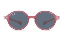 Ray-Ban Junior Kids Round Sunglasses in Fuchsia On Pink – Product Photo 1