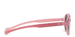 Ray-Ban Junior Kids Round Sunglasses in Fuchsia On Pink – Product Photo 3