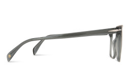Shop DAVID BECKHAM Wide Rectangle Eyeglasses in Transparent Grey online.