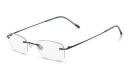 Shop Pure Unisex Rimless Rectangle Eyeglasses in Blue online.