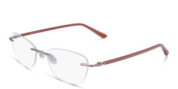 Pure Rimless Oval Eyeglasses in Pink – Product Photo 2