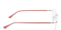 Shop Pure Rimless Oval Eyeglasses in Pink online.
