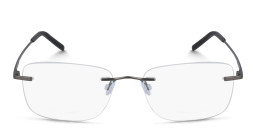 Pure Rimless Rectangle Eyeglasses in Gunmetal – Product Photo 1