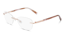 Pure Rimless Square Eyeglasses in Pink – Product Photo 2