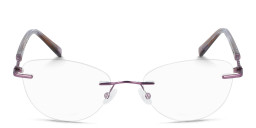 Pure Rimless Cat-Eye Eyeglasses in Purple – Product Photo 1