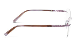 Pure Rimless Cat-Eye Eyeglasses in Purple – Product Photo 3