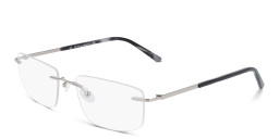Pure Rimless Rectangle Eyeglasses in Gunmetal – Product Photo 2
