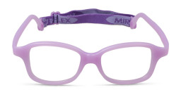 Mira Flex Kids Square Eyeglasses in Purple – Product Photo 1