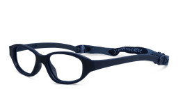 Mira Flex Kids Rectangle Eyeglasses in Dark Blue – Product Photo 1