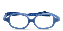 Mira Flex Kids Round Eyeglasses in Blue – Product Photo 2