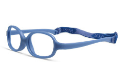 Mira Flex Kids Round Eyeglasses in Blue – Product Photo 2