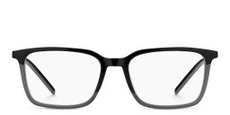 Hugo Boss Rectangle Eyeglasses in Transparent Grey & Black – Product Photo 1