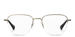 Polaroid Half-Rim Square Eyeglasses in Gold – Product Photo 1