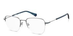 Polaroid Half-Rim Square Eyeglasses in Silver – Product Photo 2