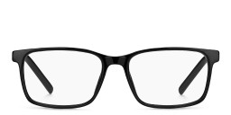 Shop Hugo Boss Wide Rectangle Eyeglasses in Black online.