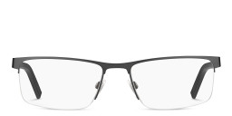 Tommy Hilfiger Wide Half-Rim Rectangle Eyeglasses in Grey – Product Photo 1