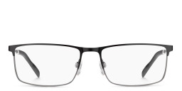 Shop Tommy Hilfiger Wide Rectangle Eyeglasses in Grey online.