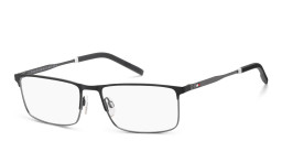 Shop Tommy Hilfiger Wide Rectangle Eyeglasses in Grey online.