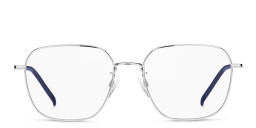Shop Tommy Hilfiger Square Eyeglasses in Silver online.