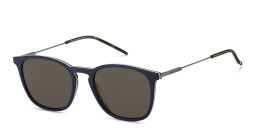 Shop Tommy Hilfiger Round Sunglasses in Blue online.