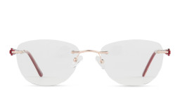 Sojo Wide Round Eyeglasses in Rose Gold – Product Photo 1