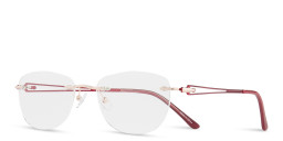 Sojo Wide Round Eyeglasses in Rose Gold – Product Photo 2