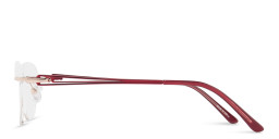 Sojo Wide Round Eyeglasses in Rose Gold – Product Photo 3