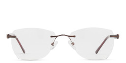 Sojo Rimless Square Eyeglasses in Brown – Product Photo 1