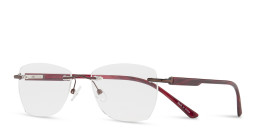 Sojo Rimless Square Eyeglasses in Brown – Product Photo 4